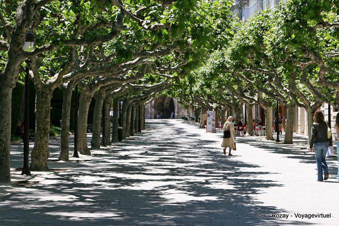 Paseo Espolon Arco in Richtung Santa Maria, Burgos - Spanien