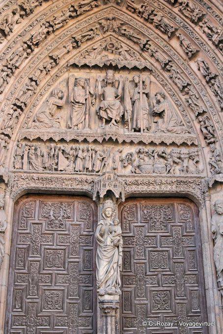 Sainte Marie Blanche, Portada de la Virgen Blanca, Santa Maria de Leon - Spanien