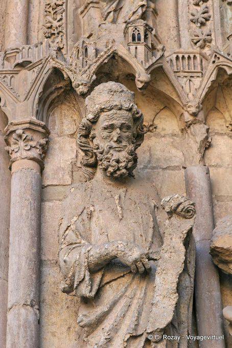 Statue Pergament, Santa Maria Kathedrale von Leon - Spanien