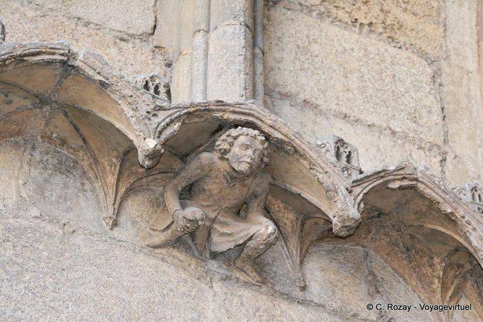 Steinfigur Unterstützung der Kathedrale, Leon - Spanien