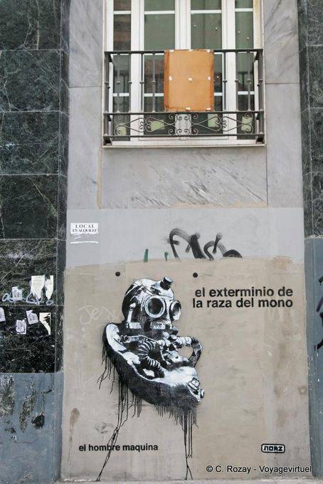 El Exterminio von raza del mono, El Hombre Tag Maquina, Zaragoza - Spanien
