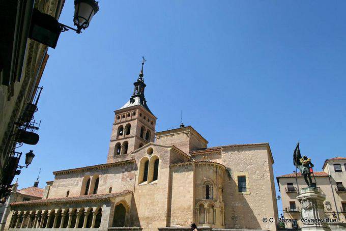 Schwenken Sie die Kirche San Martin, Segovia - Spanien