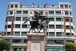 Burgos, El Cid Statue, Calle Santander, Spanien.