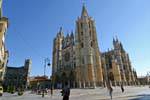 Blick von der Calle Ancha Santa Maria de Leon, Spanien.