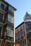 Architektur, Ecke Calle Ancha, Calle Sierra Pambley, León, Spanien.