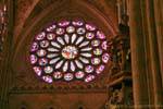 Rosette der Kathedrale von León, Blick von innen, Spanien.