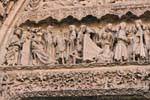 Mit Musikinstrumenten Selig, das Portal von der Weißen Frau, Kathedrale León, Spanien.