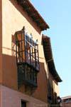 Balkon an das raue Klima der León angepasst, Spanien.