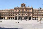 Fassade des Rathaus, Plaza Mayor, Spanien.