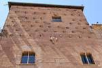 Casa de las Conchas, Fassadenschalen St Jacques, Salamanca, Spanien.