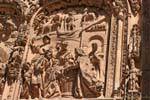 Skulptur auf der Hauptfassade der Kathedrale Nueva, Salamanca, Spanien.