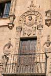 Balkon der Casa de las Muertes, Salamanca, Spanien.