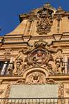 Salamanca, close-up auf einem Detail der Plaza Mayor, Spanien.