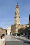 Plaza de la Seo, Blick von der Calla Don Jaime 1, Zaragoza, Spanien.