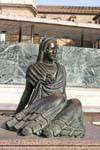 Bronze-Statue, Plaza Nuestra Señora del Pilar, Zaragoza, Spanien.