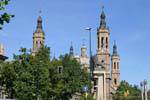 Zaragoza, Außenansicht der Basilica del Pilar, Spanien.