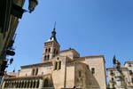 Schwenken Sie die Kirche San Martin, Segovia, Spanien.