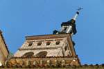 Glockenturm der Kirche San Martin, Segovia, Spanien.