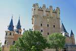 Alcazar, eine andere Ansicht des Juan Tower 2, Segovia, Spanien.