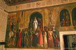 Sala de la Galera, Malerei der Proklamation als Königin Isabella der Katholischen, Segovia, Spanien.