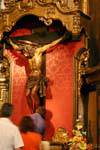 Die Hingabe an Christus am Kreuz-Catedral Basilica de Nuestra Señora del Pilar, Zaragoza, Spanien.