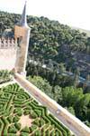 Gärten des Alcazar, Segovia, Spanien.