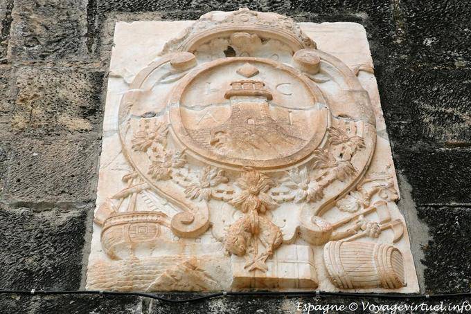 Wappen der Stadt, Castillo Santa Barbara, Alicante - Spanien
