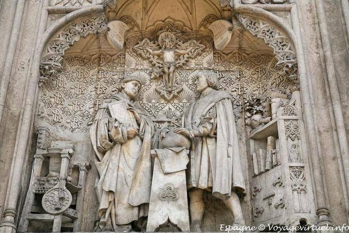 Colón hat exponiendo hinaus proyectos Diego Deza, Monumento a Cristóbal Colón, Plaza Colon, Madrid - Spanien