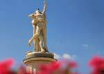 Statue von Fuente de Hércules y Anteo, Jardin del Parterre, Aranjuez, Spanien.