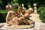 Aranjuez Jardin del Parterre, Kinder Fisch, Spanien.