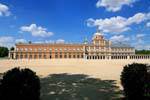 Plaza de Parejas, Palacio Real, Aranjuez, Spanien.