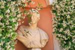 Büste im Jardin del Rey, Palacio Real, Aranjuez, Spanien.
