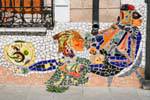 Costa Calida, Aguilas, Wandmosaik, Spanien.