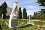 Madrid, die Jardines Sabatini Statuary, Spanien.