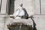 Dulcinea von Toboso, Monumento a Cervantes, Plaza de Espana, Madrid, Spanien.