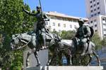 Madrid, Plaza de Espana, Don Quijote und Sancho Pansa, Spanien.