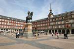 Madrid, Plaza Mayor, Statue von König Philipp III, Spanien.