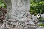 Die nackte Maja, Sockel der Statue von Francisco de Goya Prado, Madrid, Spanien.