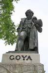 Goya Statue vor dem Prado-Museum, Madrid, Spanien.