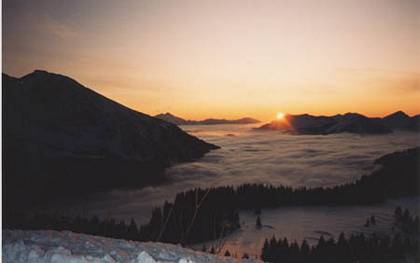 Coucher soleil Alpen les Gets