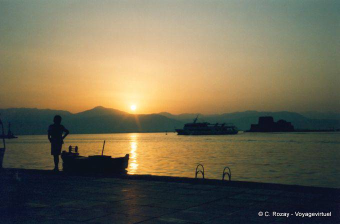 Sonnenuntergang, Nafplion - Griechenland