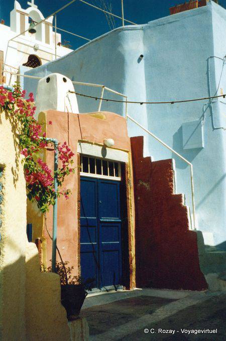 Gehen Sie in Oia, Santorin - Griechenland