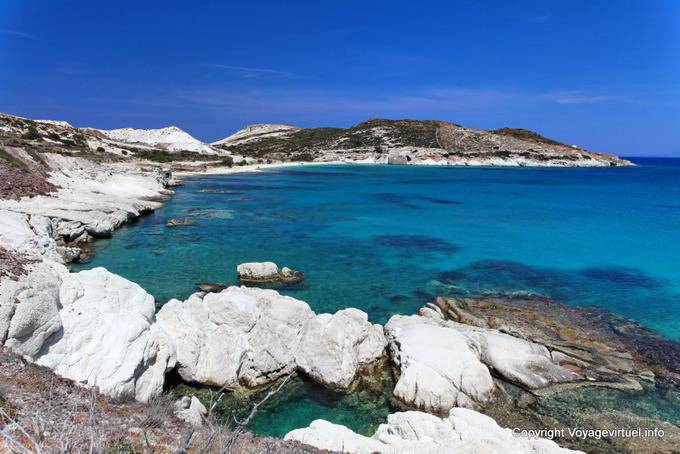 Kimolos, Blick auf den Strand von Prassa - Griechenland