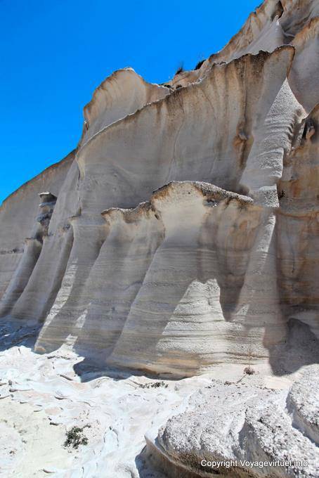 Milos Sarakiniko, Erosionswirkung - Griechenland
