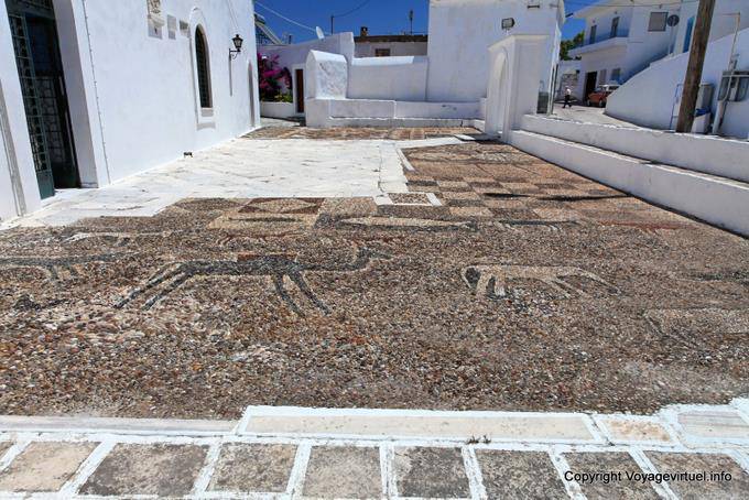 Milos, Triovassalos, Mosaikboden - Griechenland