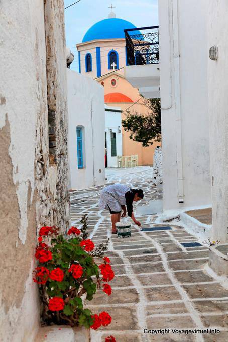 Serifos, Hora, Malerei Straße - Griechenland