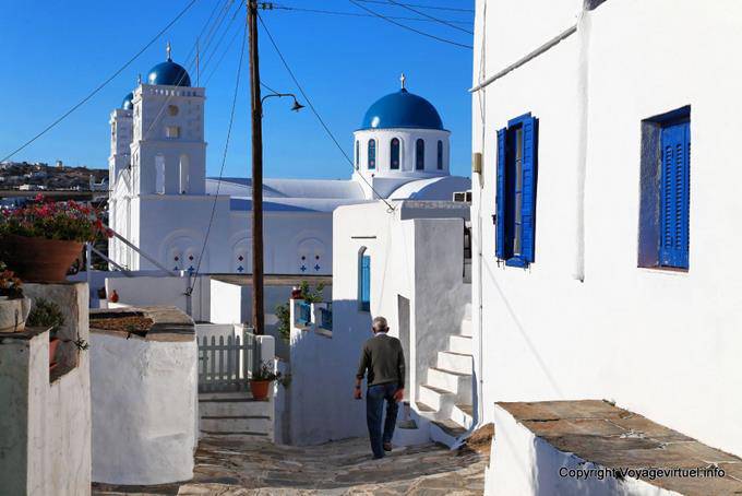 Sifnos, Apollonia, Agios Spiridon, ehemaliger unten in der Gasse - Griechenland