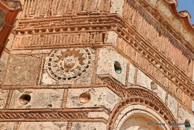 Alte Mauer Detail der Kirche von Koimesis, Argolides - Griechenland