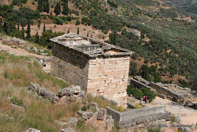 Panorama of the Treasury, Delphi - Griechenland