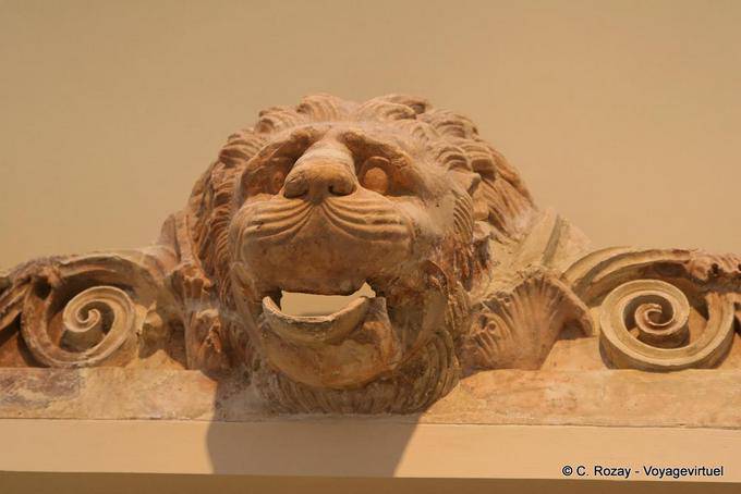 Lion Kopf, Skulptur, Museum von Delphi - Griechenland